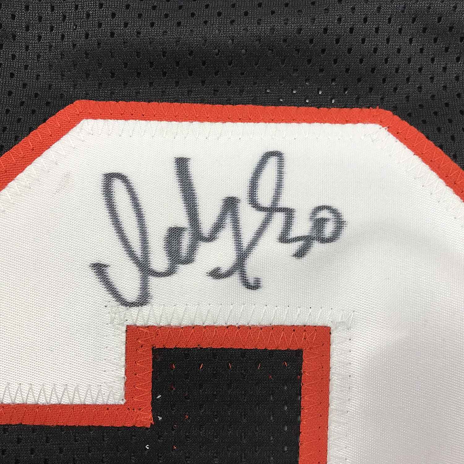 Autographed/Signed Ickey Woods Cincinnati Black Football Jersey JSA COA