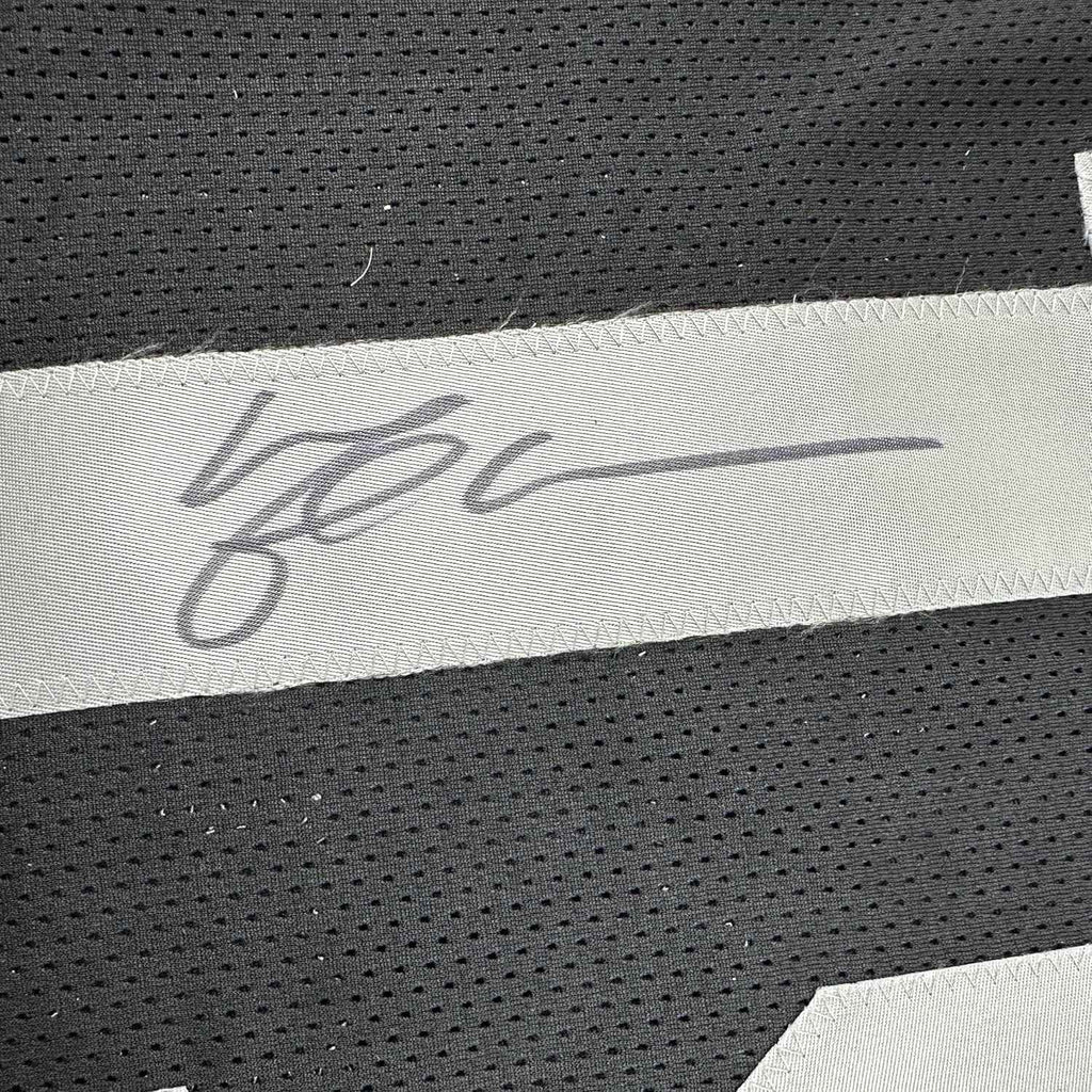 Framed Autographed/Signed Michael Crabtree 35x39 Oakland Raiders Black Football Jersey JSA COA