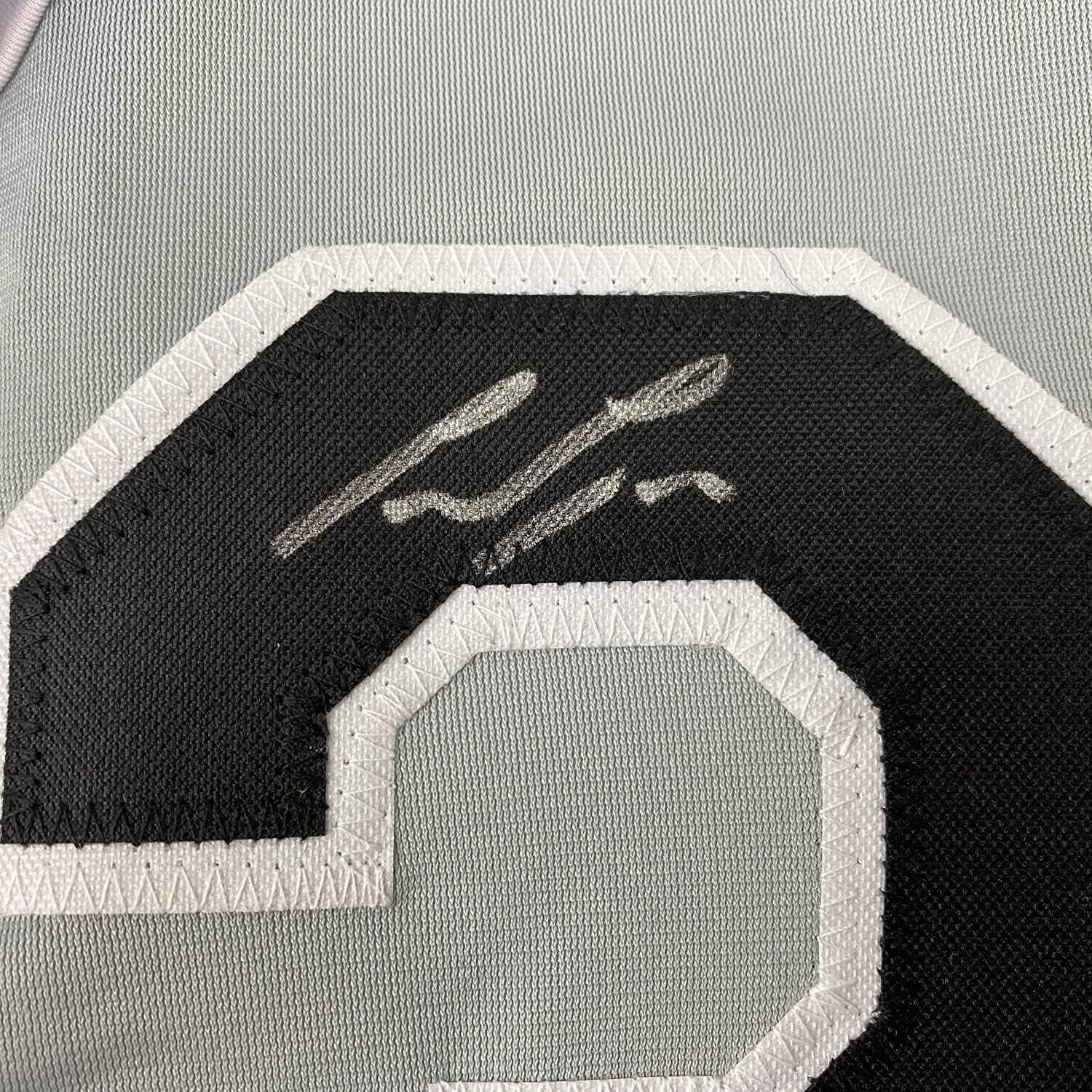 Framed Autographed/Signed Lance Lynn 35x39 Chicago Grey Baseball Jersey Beckett BAS COA