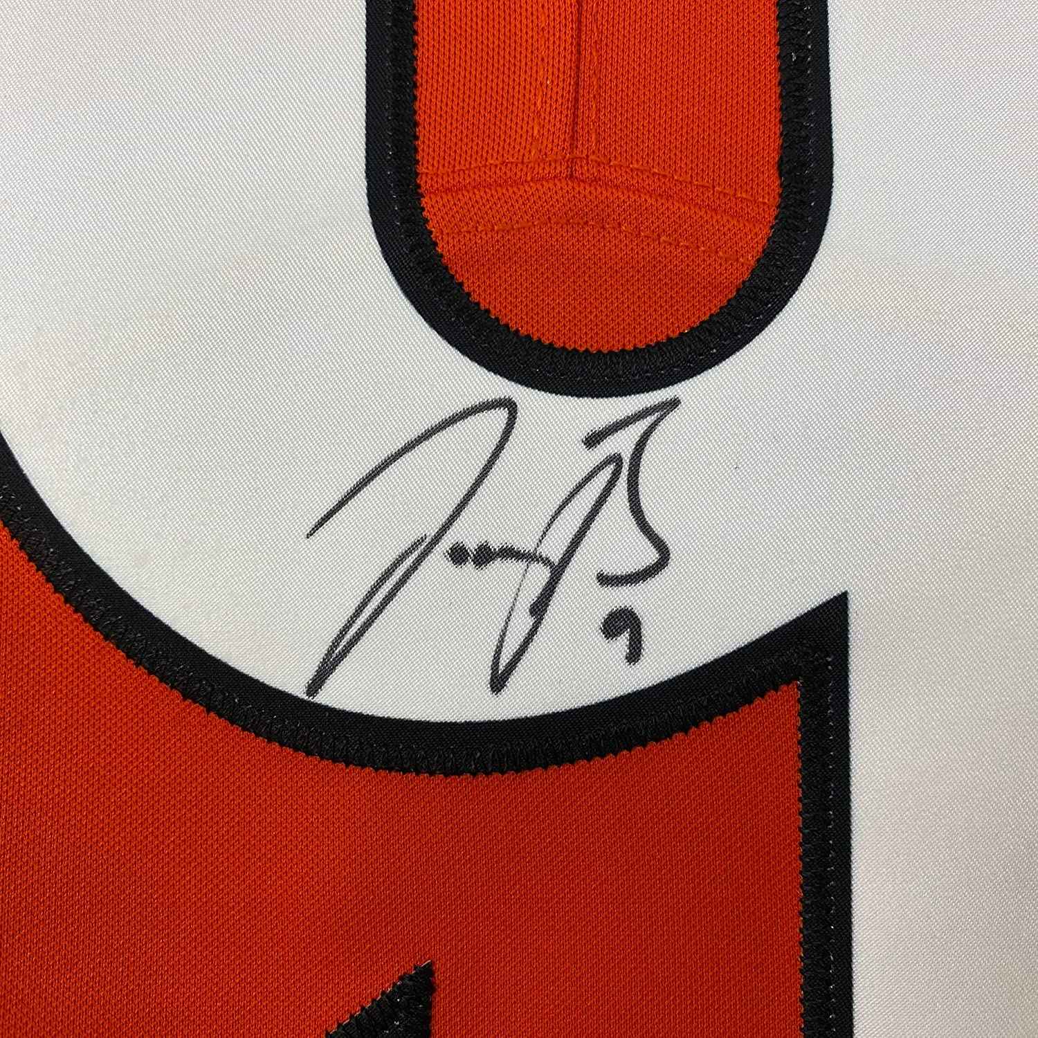 Framed Autographed/Signed Joe Burrow 35x39 Cincinnati Bengals Orange Authentic Nike Limited Football Jersey Fanatics COA
