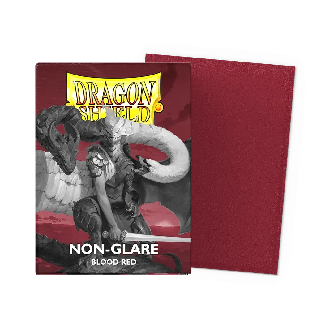 Blood Red - Non-Glare - Matte Sleeves - Standard Size