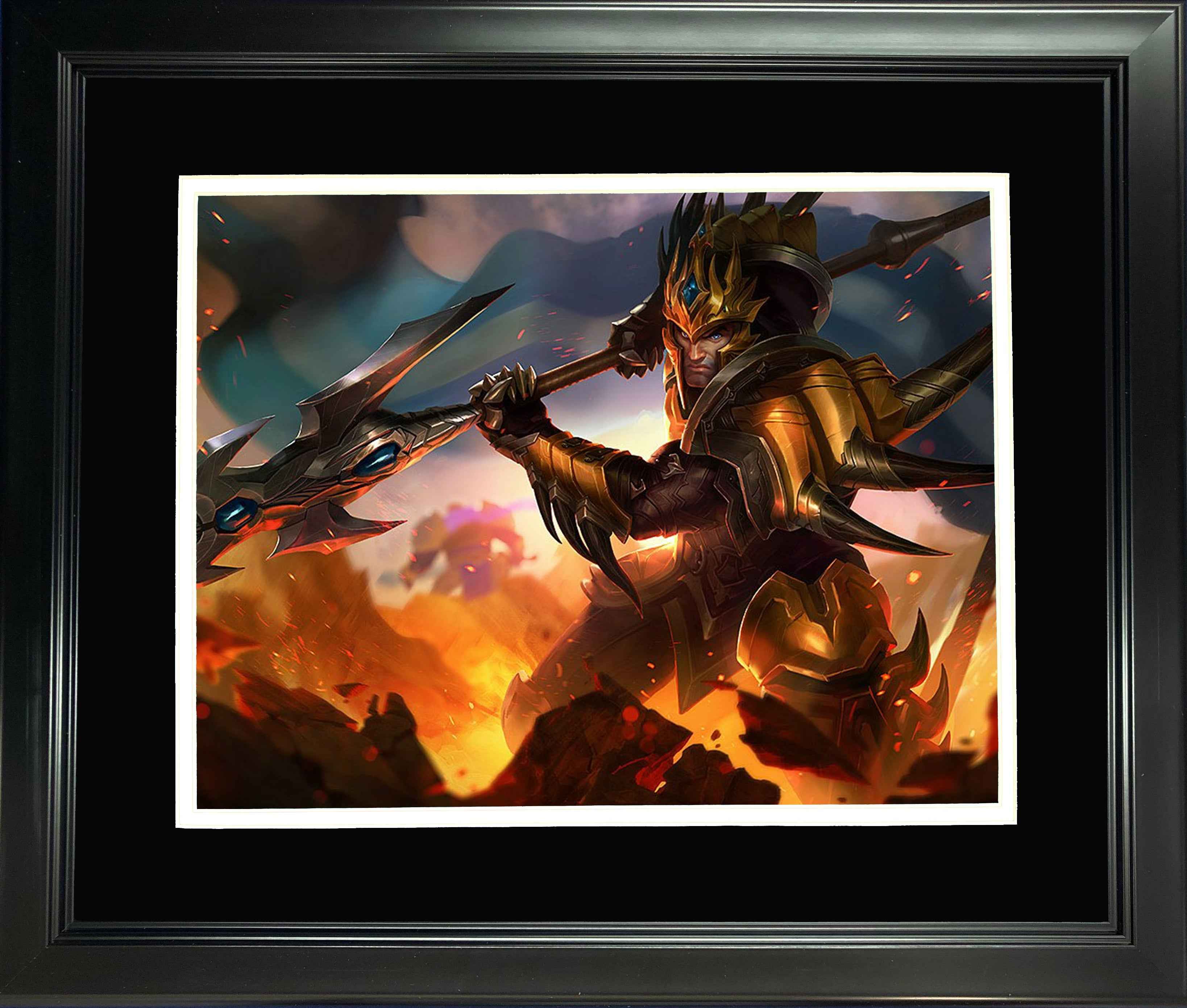 Framed Jarvan IV 11"x14" Video Game Photo