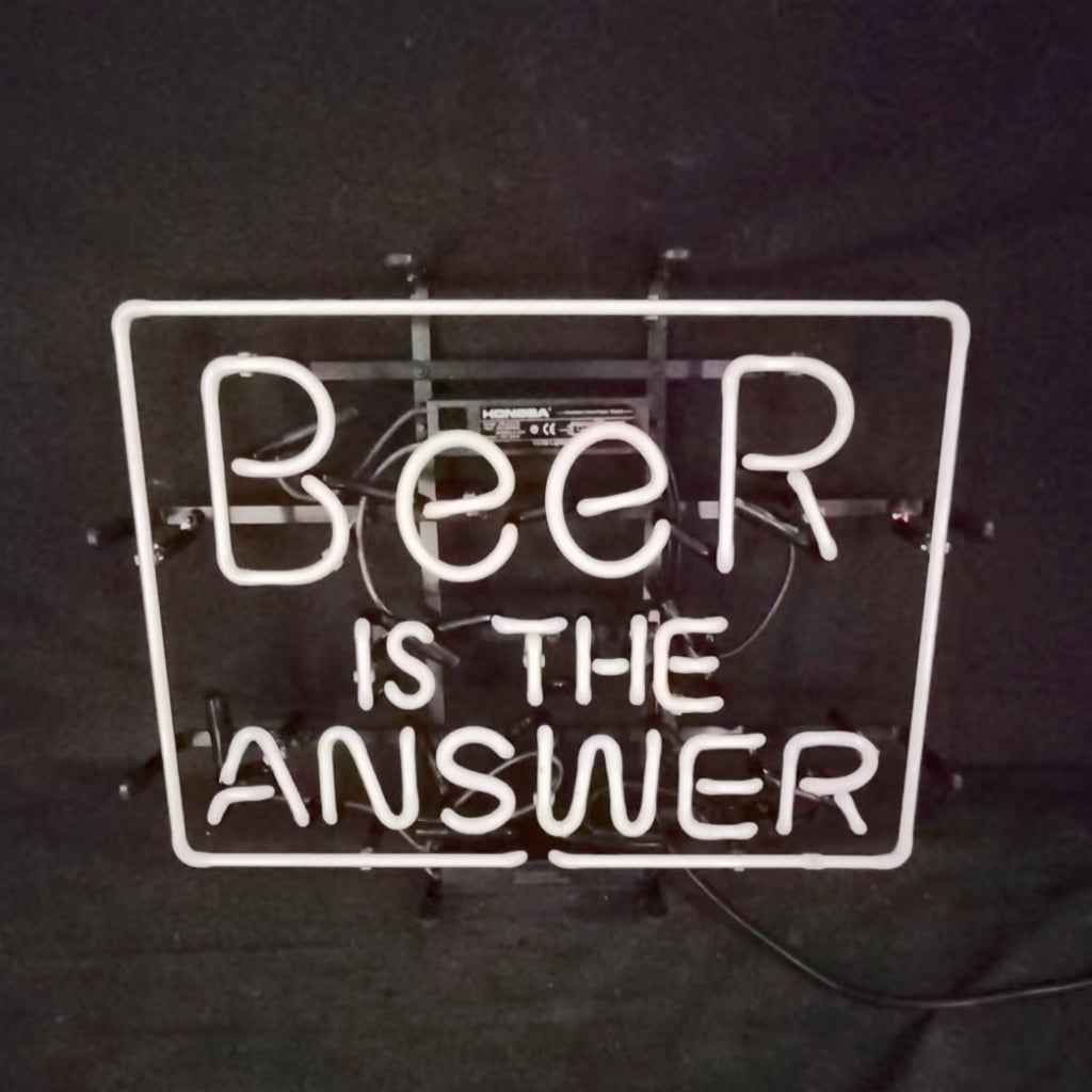 Beer is the Answer Neon Light Sign