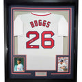 Framed Autographed/Signed Wade Boggs 35x39 Boston White Baseball Jersey JSA COA