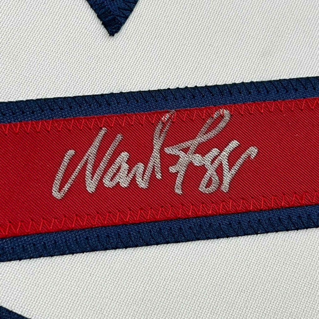 Framed Autographed/Signed Wade Boggs 35x39 Boston White Baseball Jersey JSA COA