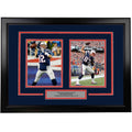 Framed Tom Brady and Rob Gronkowski New England Patriots 17x23 Dual Football Photo