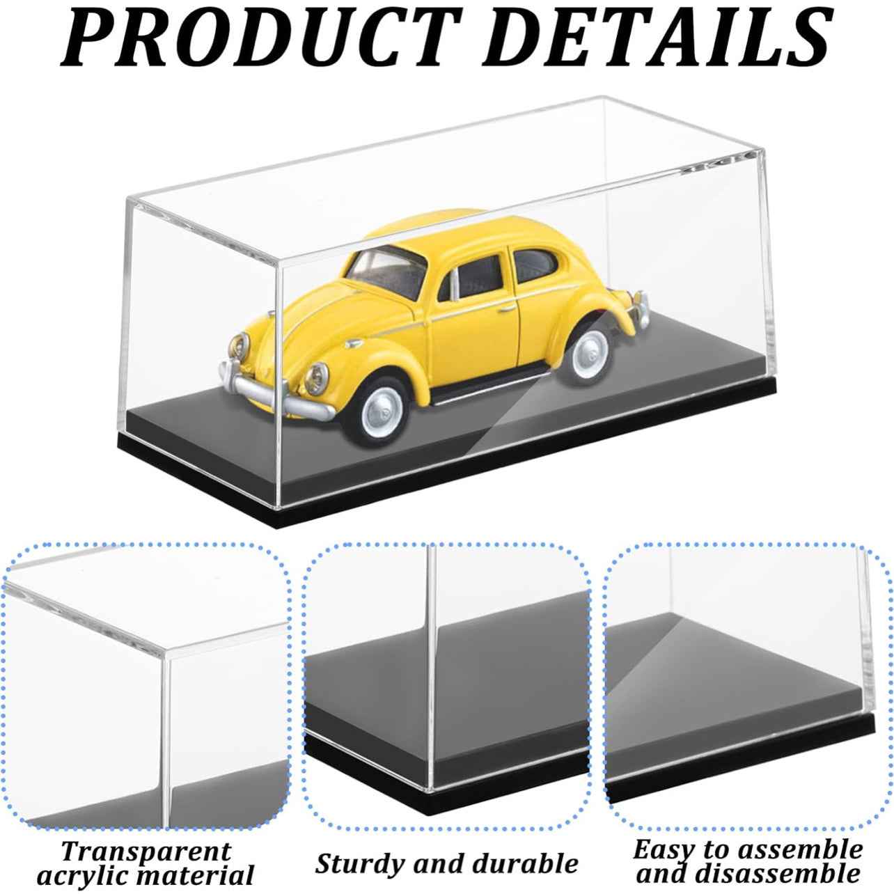 Clear Model Car Case Display Organizer Storage for 1/64