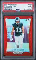 Graded 2024 Panini Prizm Deca Cooper DeJean #243 /199 Rookie RC Football Card PSA 9 Mint