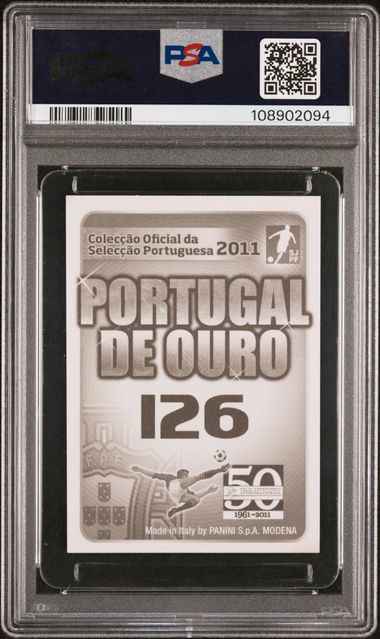 Graded 2011 Panini Portgual De Ouro Cristiano Ronaldo #126 Lionel Messi Soccer Card PSA 7 Near Mint