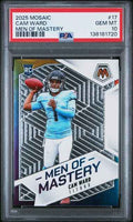 Graded 2025 Panini Mosaic Cam Ward #17 Men of Mastery Rookie RC Football Card PSA 10 Gem Mint