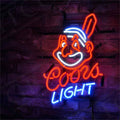 Cleveland Indians Coors Light Beer Neon Signs Light