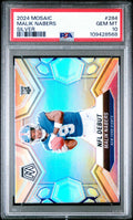 Graded 2024 Panini Mosaic Malik Nabers #284 Silver Rookie RC Football Card PSA 10 Gem Mint