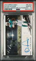 Graded 2023 Panini Impeccable Devon Achane #RLADA /99 Rookie Landscape Autograph Rookie RC Football Card PSA 10 Gem Mint