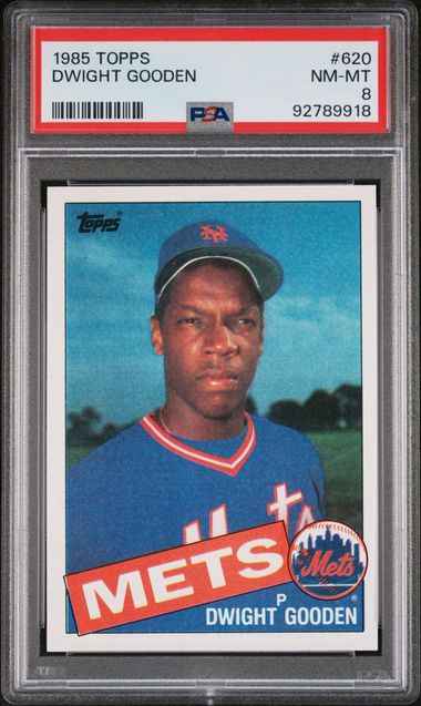 Graded 1985 Topps Dwight Doc Gooden #480 2nd Year Baseball Card PSA 8 NM-MT
