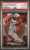Graded 2023 Topps Bowmans Best Gunnar Henderson #26 Wave Rookie RC Baseball Card PSA 10 Gem Mint