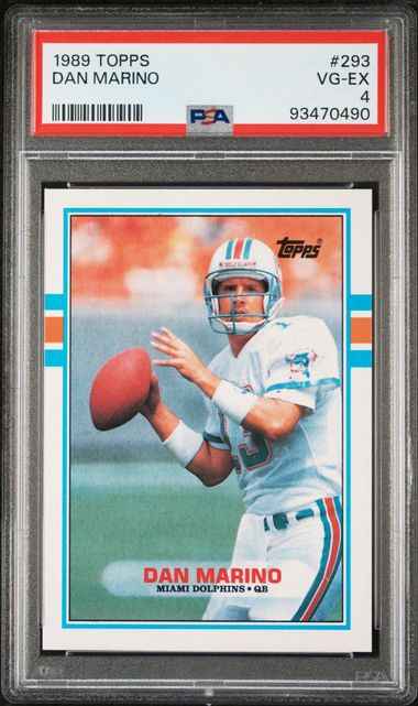 Graded 1989 Topps Dan Marino #293 Football Card PSA 4 VG-EX
