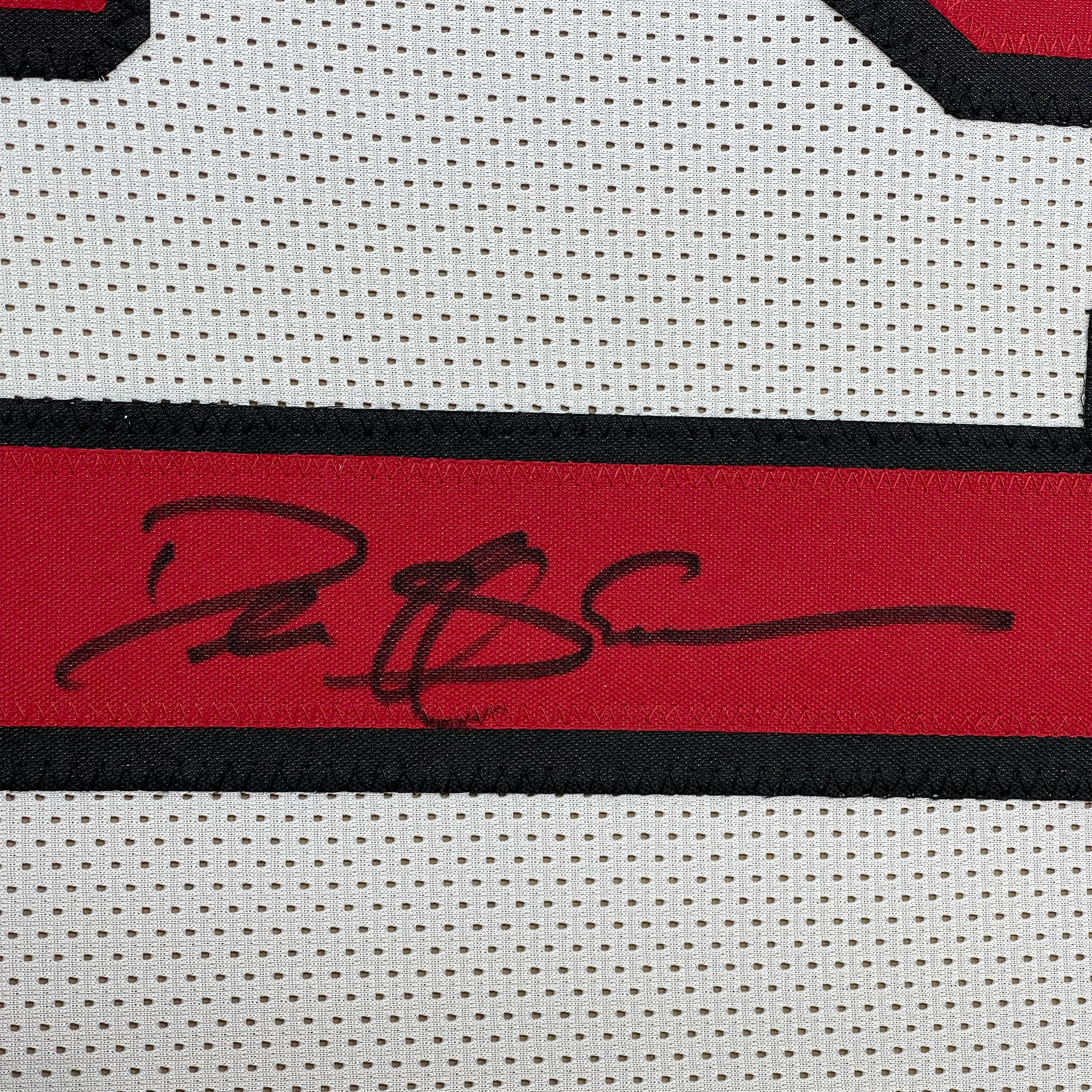 Framed Autographed/Signed Deion Sanders 35x39 San Francisco White Alternate Football Jersey Beckett BAS COA