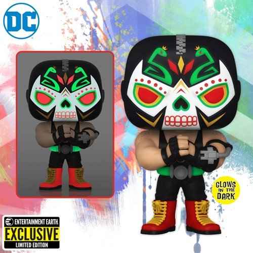 Funko POP Dia de los Muertos: DC Bane Glow-in-the-Dark - Entertainment Earth Exclusive