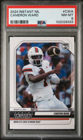 Graded 2024 Panini Instant NIL Cam Ward #CWA Rookie RC Football Card PSA 8 Near Mint