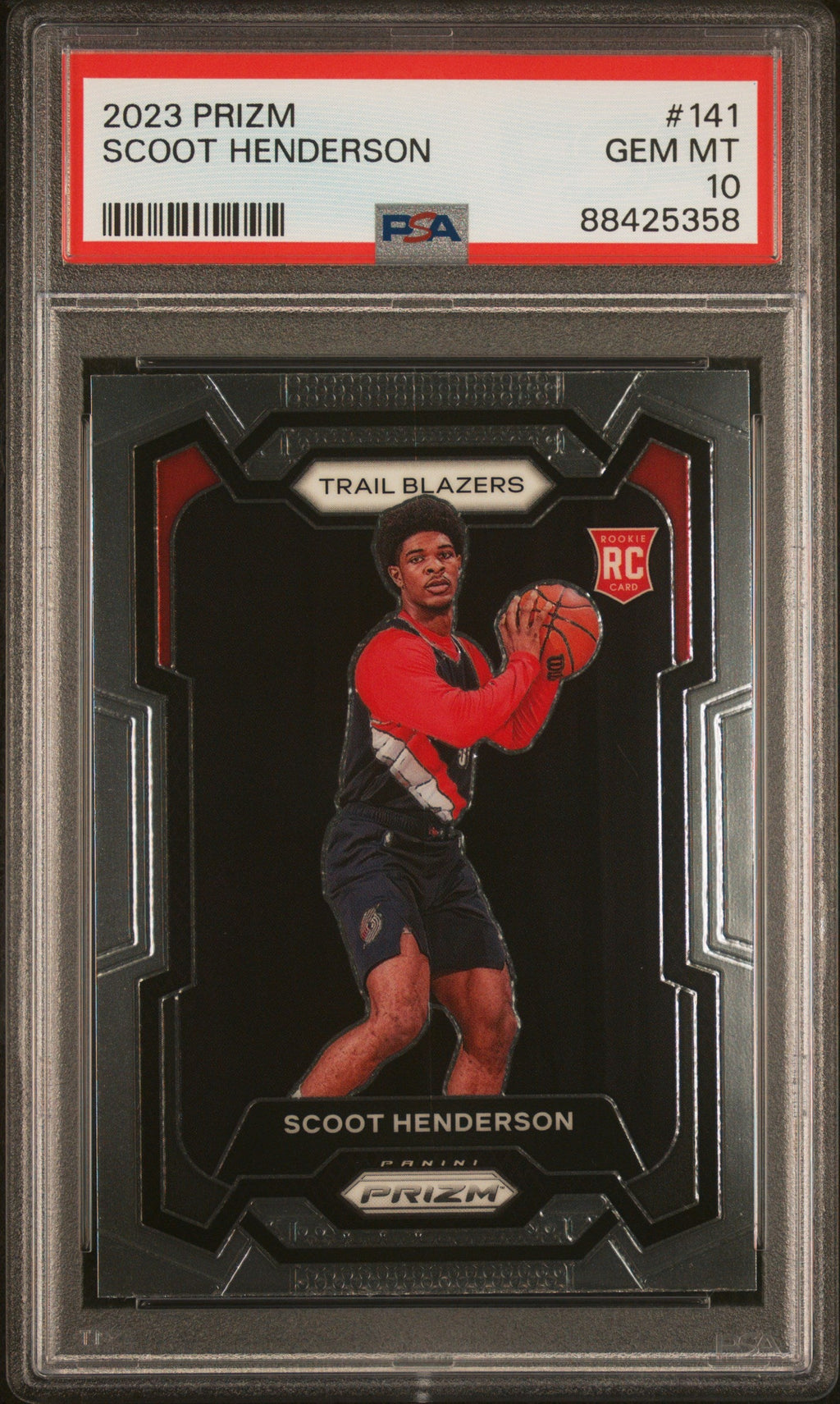 Graded 2023 Panini Prizm Scoot Henderson #141 Rookie RC Basketball Card PSA 10 Gem Mint