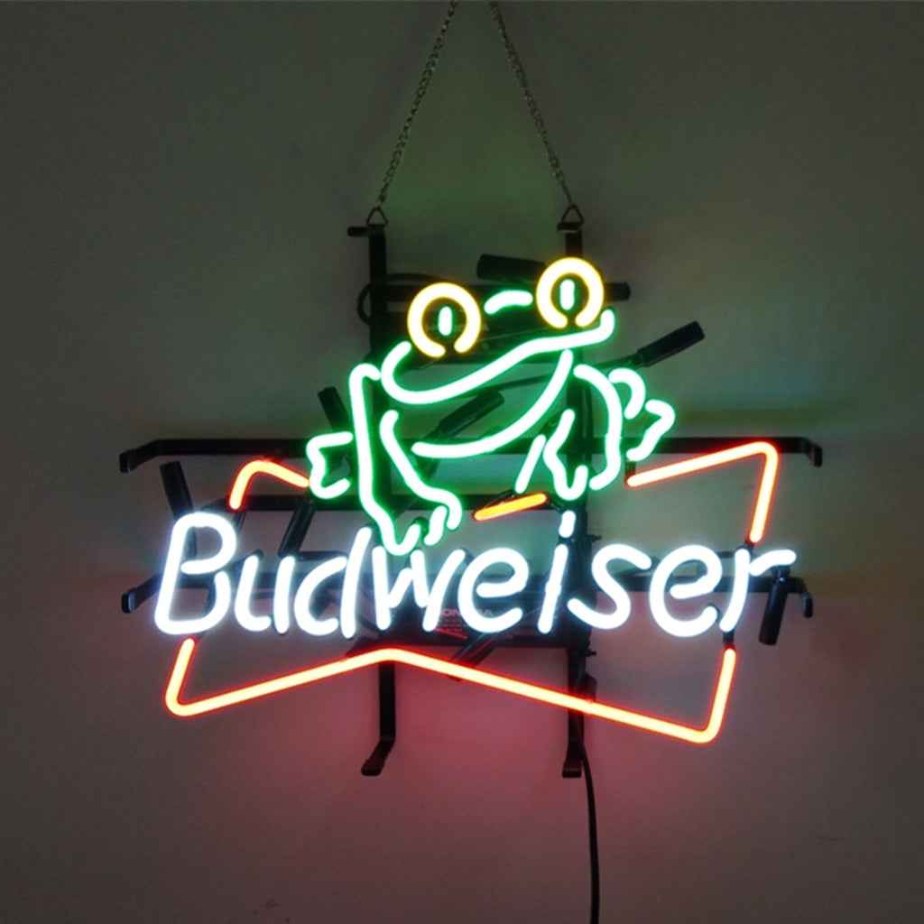 Frog Budweiser Beer Neon Sign Light