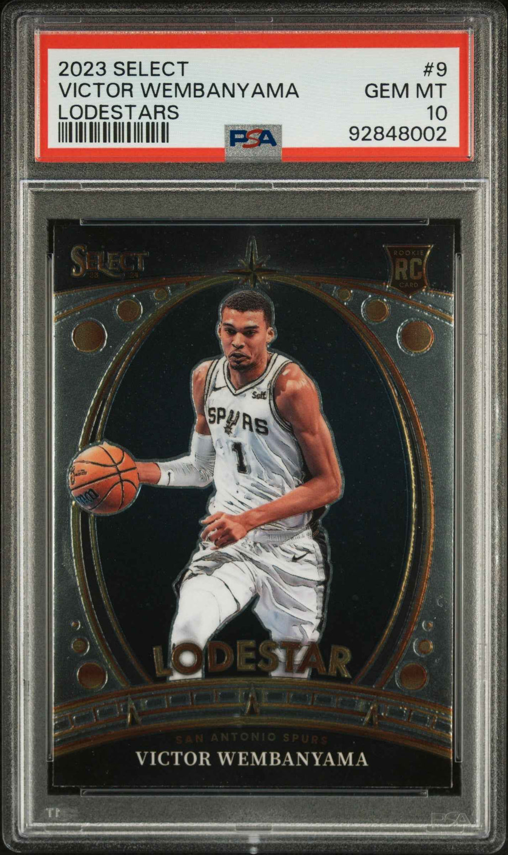 Graded 2023 Panini Select Victor Wembanyama #9 Lodestars Rookie RC Basketball Card PSA 10 Gem Mint