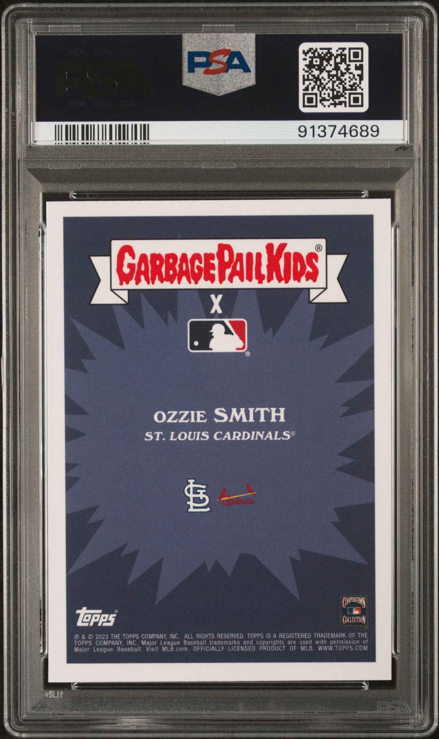 Graded 2023 Topps Garbage Pail Kids Ozzie Smith #6A Wizard of Ozzie Baseball Card PSA 10 Gem Mint