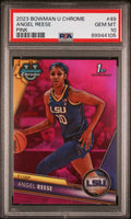 Graded 2023 Topps Bowman U Chrome Angel Reese #49 Pink Rookie RC Basketball Card PSA 10 Gem Mint