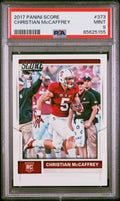 Graded 2017 Panini Score Christian McCaffrey #373 Rookie RC Football Card PSA 9 Mint