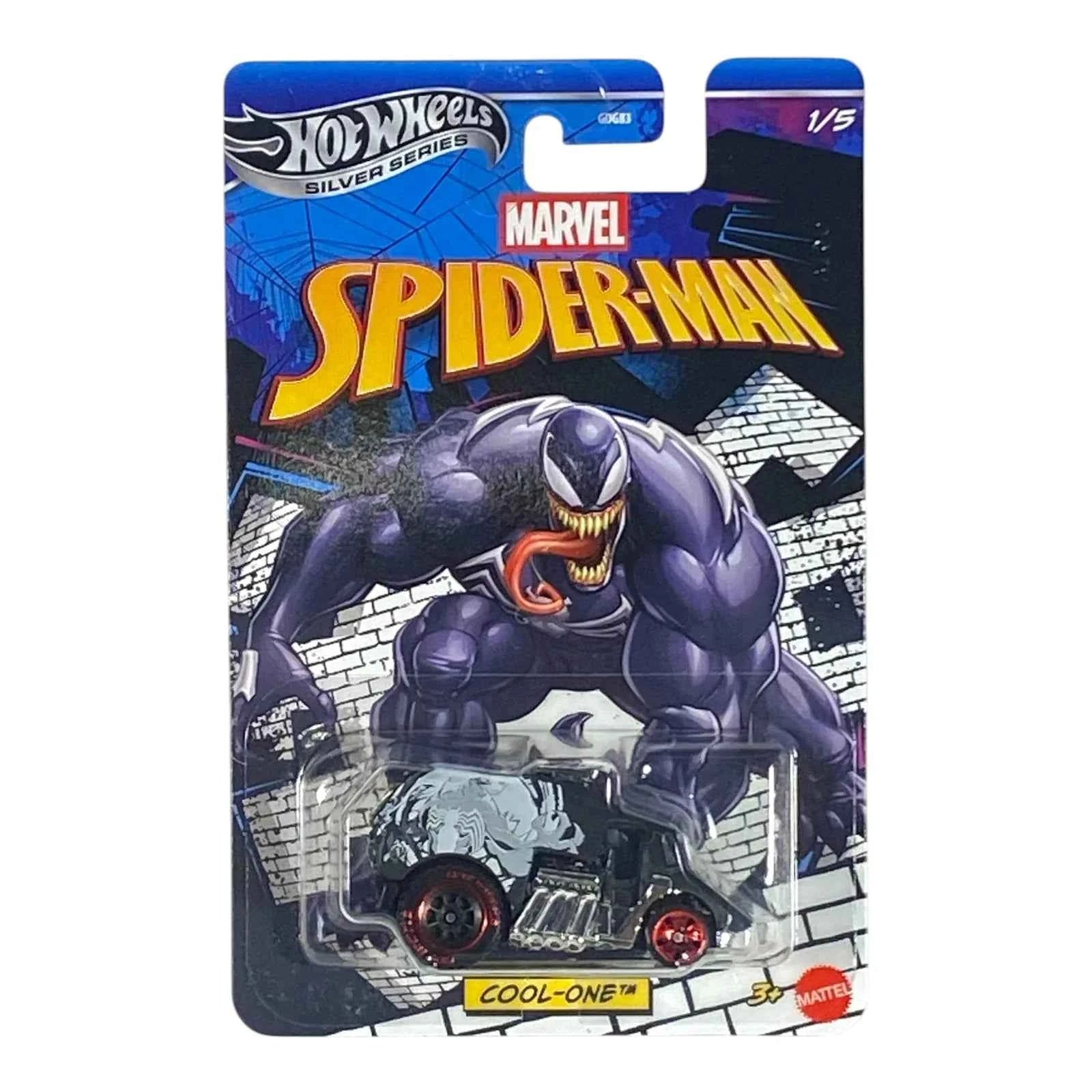 Hot Wheels Silver Series Spider-Man Complete Set of 5 (2026) - Limited Edition Collectible Diecast Cars