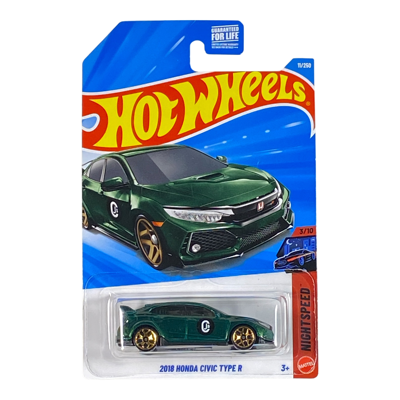 Hot Wheels 2018 Honda Civic Type R - Nightspeed Series 3/10