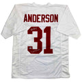 Autographed/Signed Will Anderson "Terminator" Alabama White College Football Jersey Beckett BAS COA
