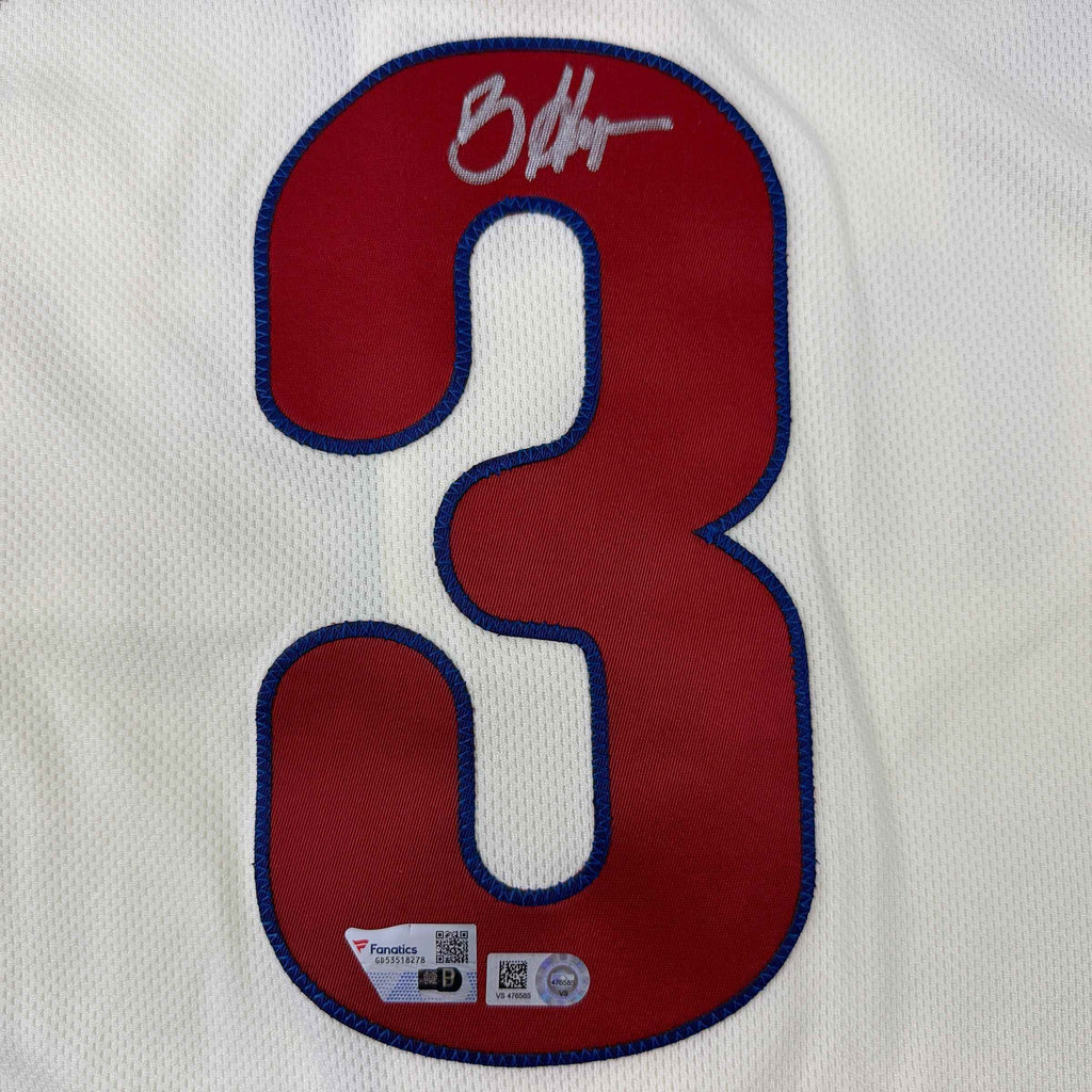 Autographed/Signed Bryce Harper Philadelphia Phillies Cream Authentic Baseball Jersey Fanatics & MLB COA