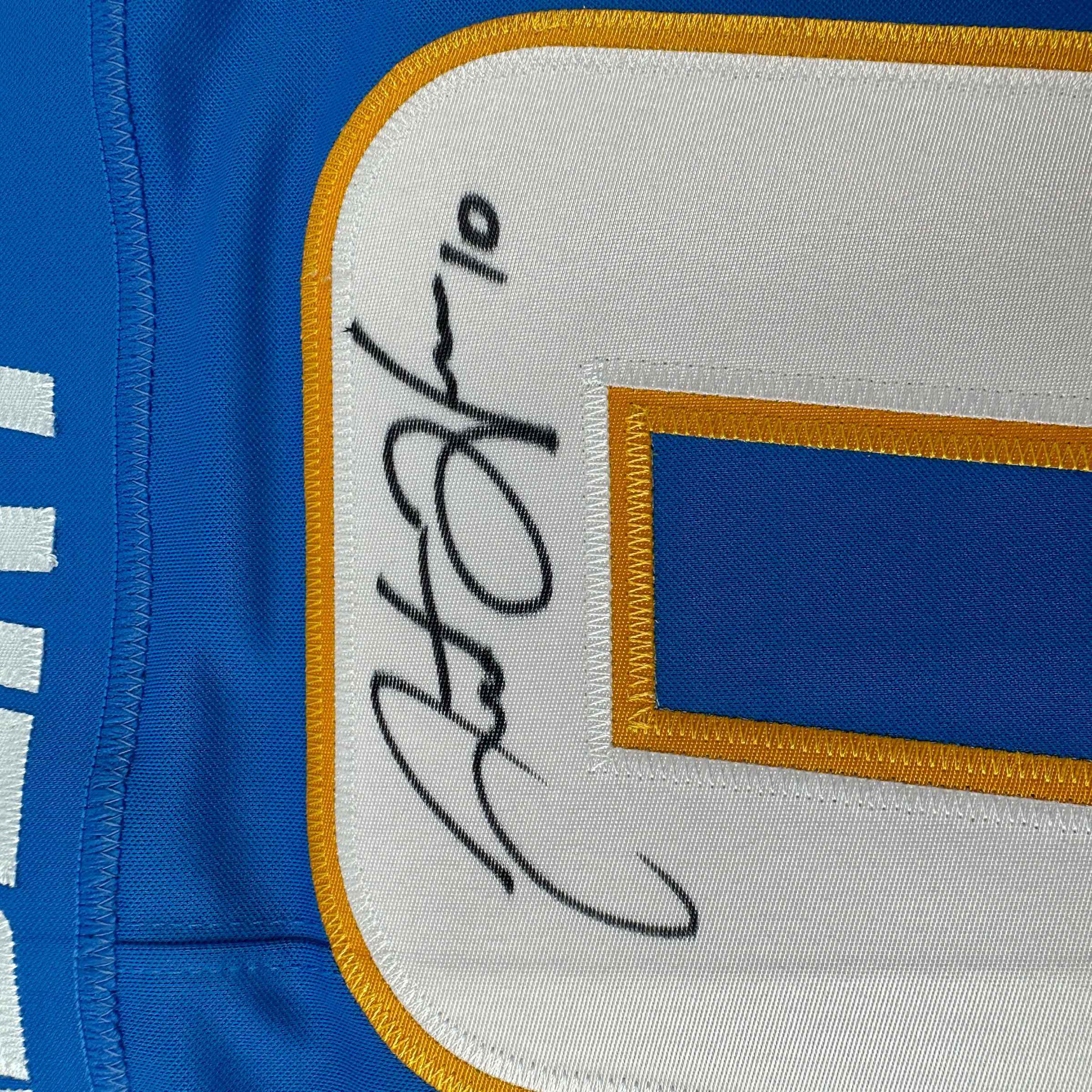 Autographed/Signed Justin Herbert Los Angles LA Chargers Powder Blue Authentic Elite Football Jersey Fanatics COA