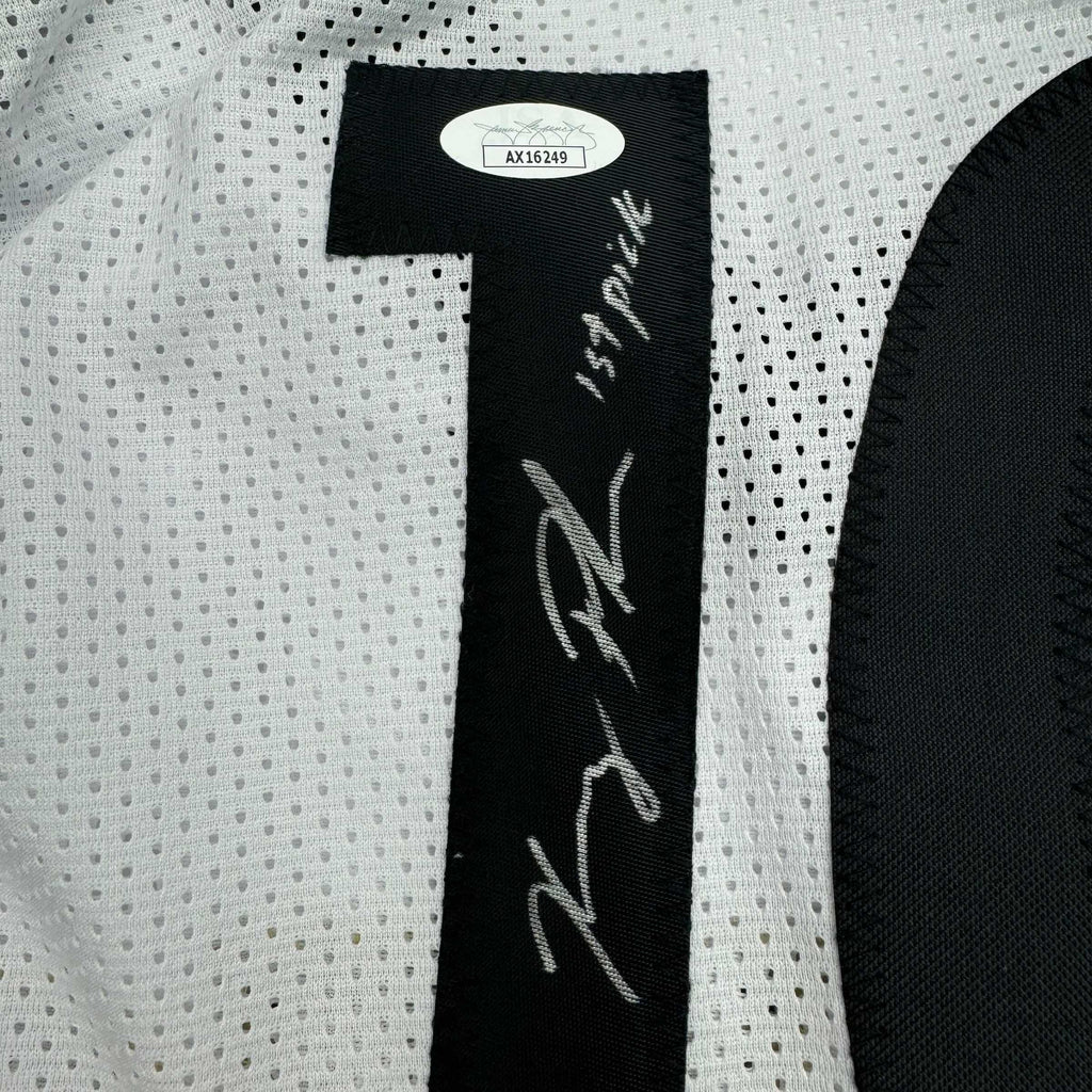 Autographed/Signed Kelsey Plum "1st Pick" Las Vegas White Basketball Jersey JSA COA