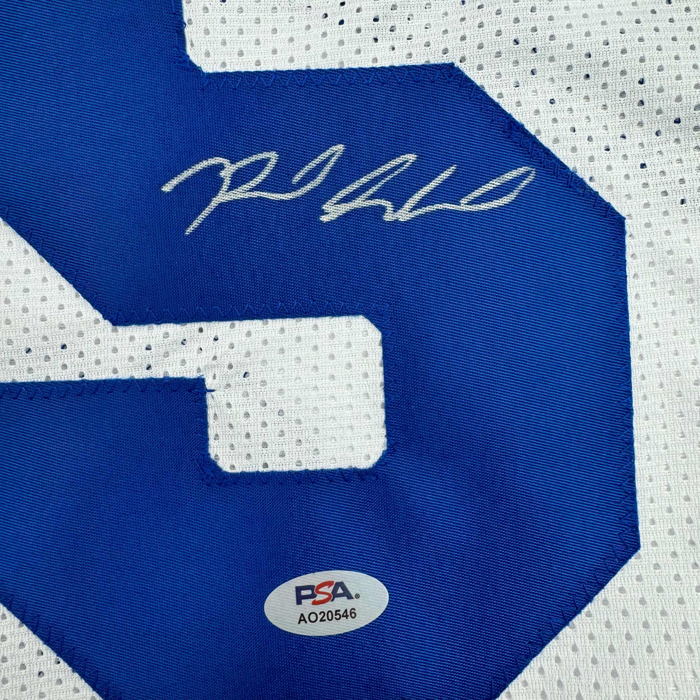 Autographed/Signed Reed Sheppard Kentucky White College Basketball Jersey PSA COA