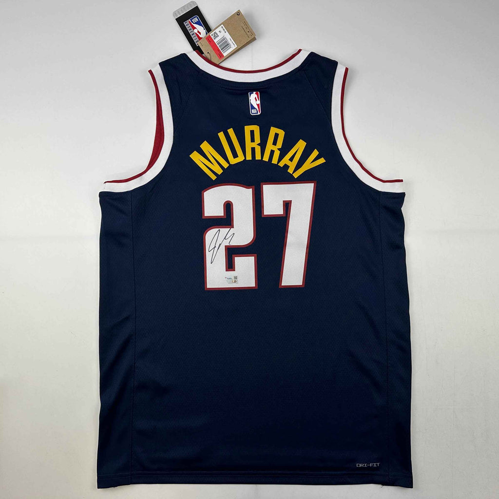 Autographed/Signed Jamal Murray Denver Nuggets Blue Authentic Swingman Basketball Jersey Fanatics COA