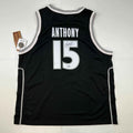 Autographed/Signed Carmelo Anthony Syracuse Orange Black Basketball Jersey Fanatics COA