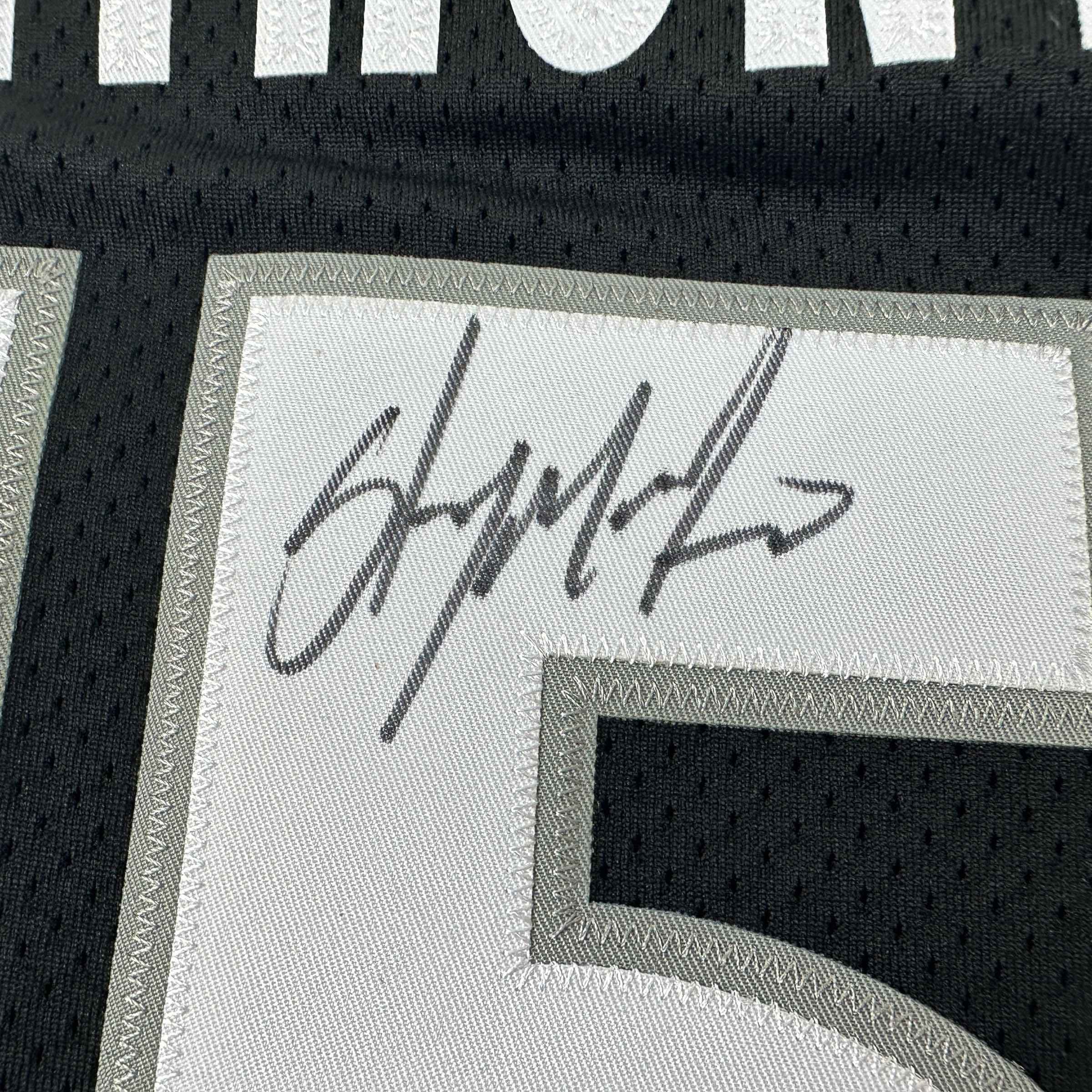 Autographed/Signed Carmelo Anthony Syracuse Orange Black Basketball Jersey Fanatics COA
