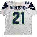 Autographed/Signed Devon Witherspoon Seattle White Football Jersey JSA COA