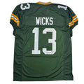 Autographed/Signed Dontayvion Wicks Green Bay Green Football Jersey JSA COA