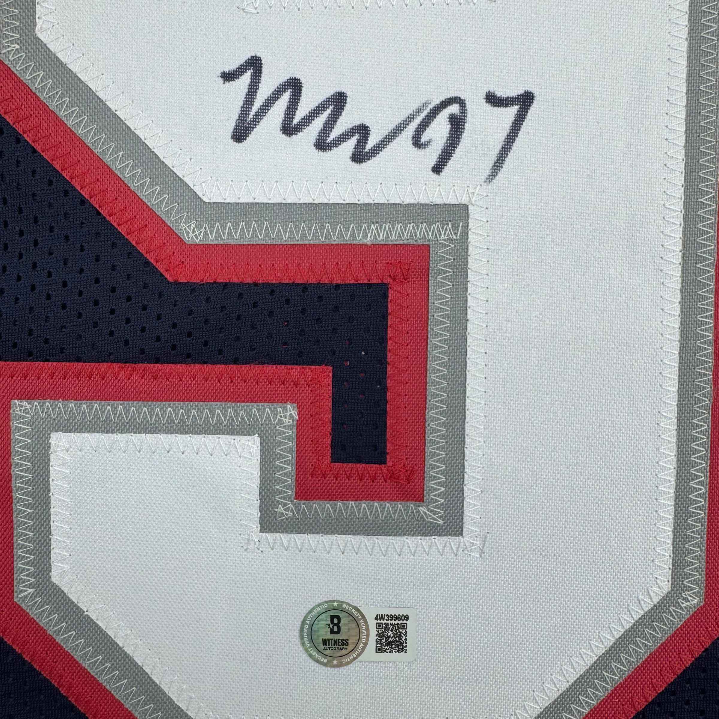 Autographed/Signed Milton Williams New England Blue Football Jersey Beckett BAS COA