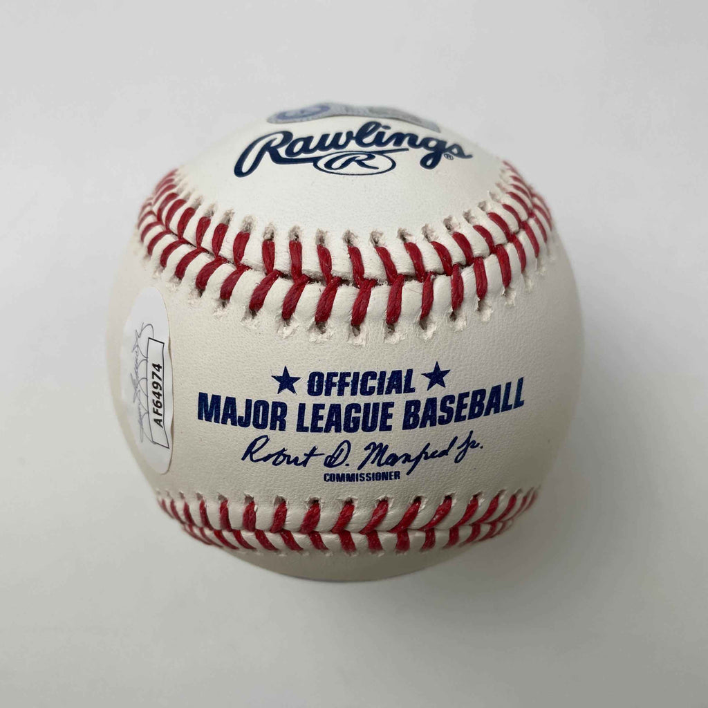 Autographed/Signed Trea Turner Rawlings Official Major League Baseball ROML JSA COA Auto
