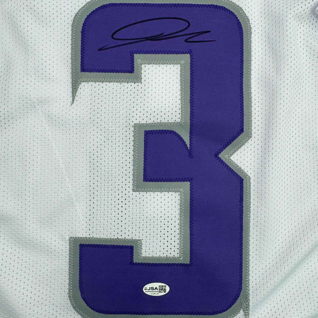 Autographed/Signed Jordan Addison Minnesota White Alternate Football Jersey JSA COA