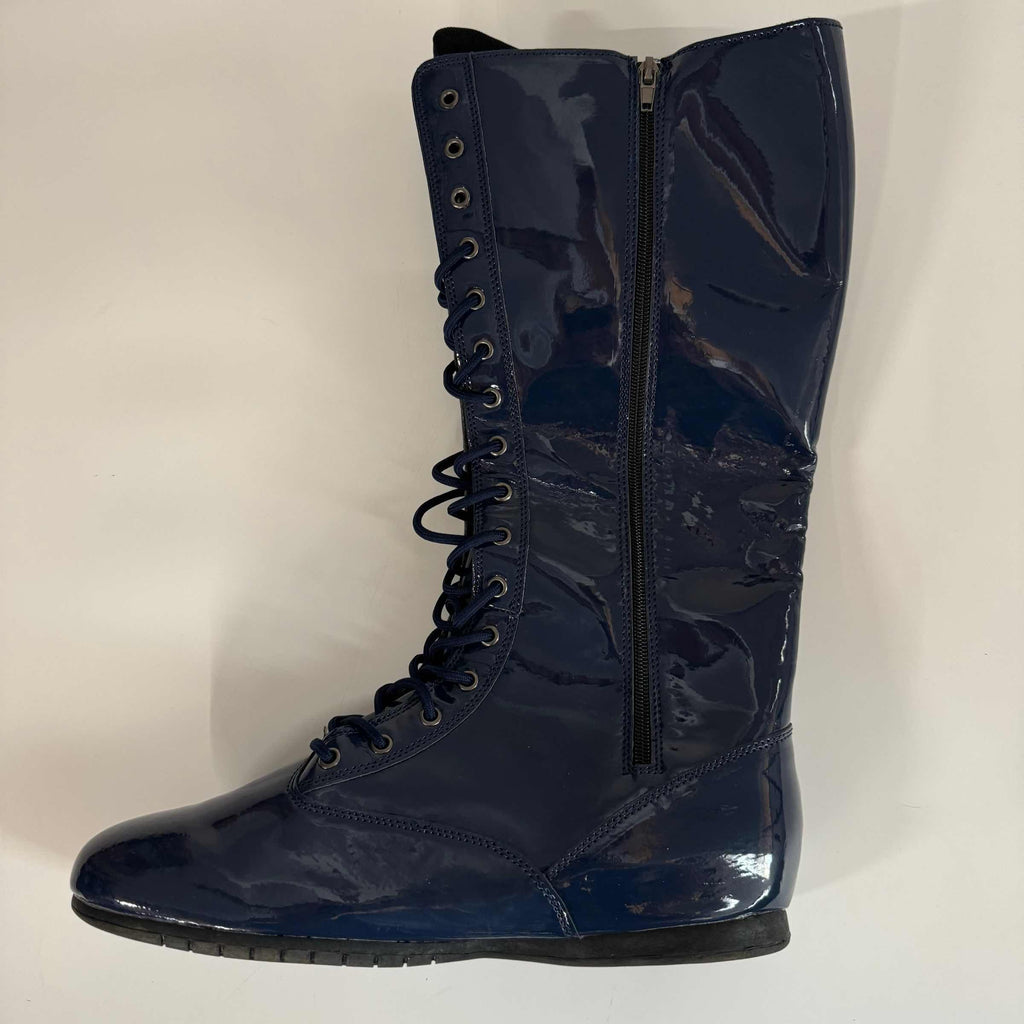 Autographed/Signed Ric Flair Navy WWE WWF Wrestling Boot/Shoe JSA COA Auto