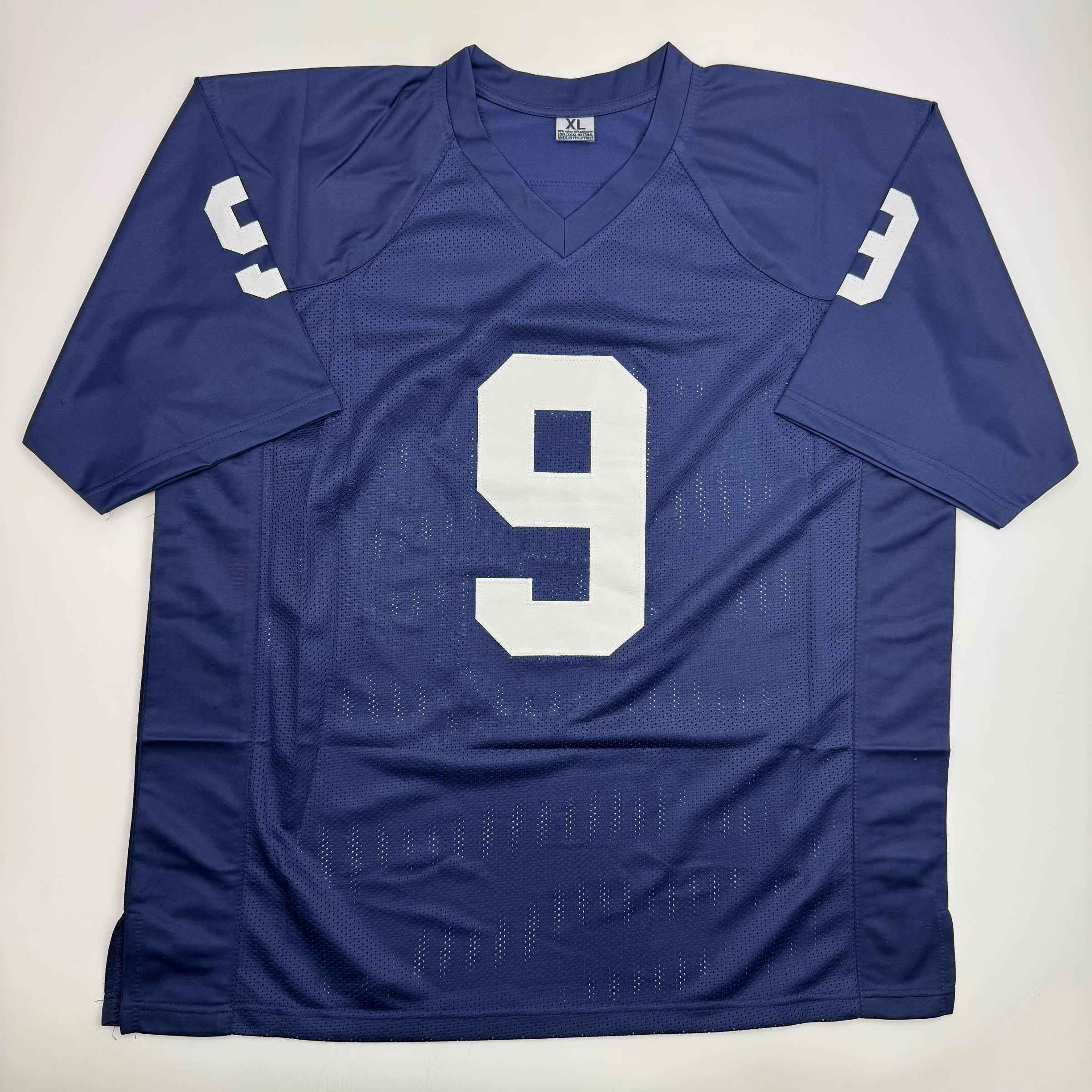 Autographed/Signed Joey Porter Jr. Penn State Blue College Football Jersey Beckett BAS COA