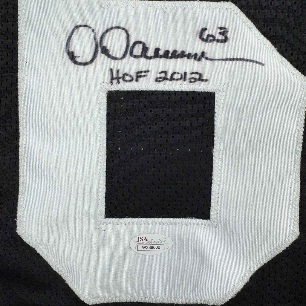 Autographed/Signed Dermontti Dawson HOF 12 Pittsburgh Black Football Jersey JSA COA