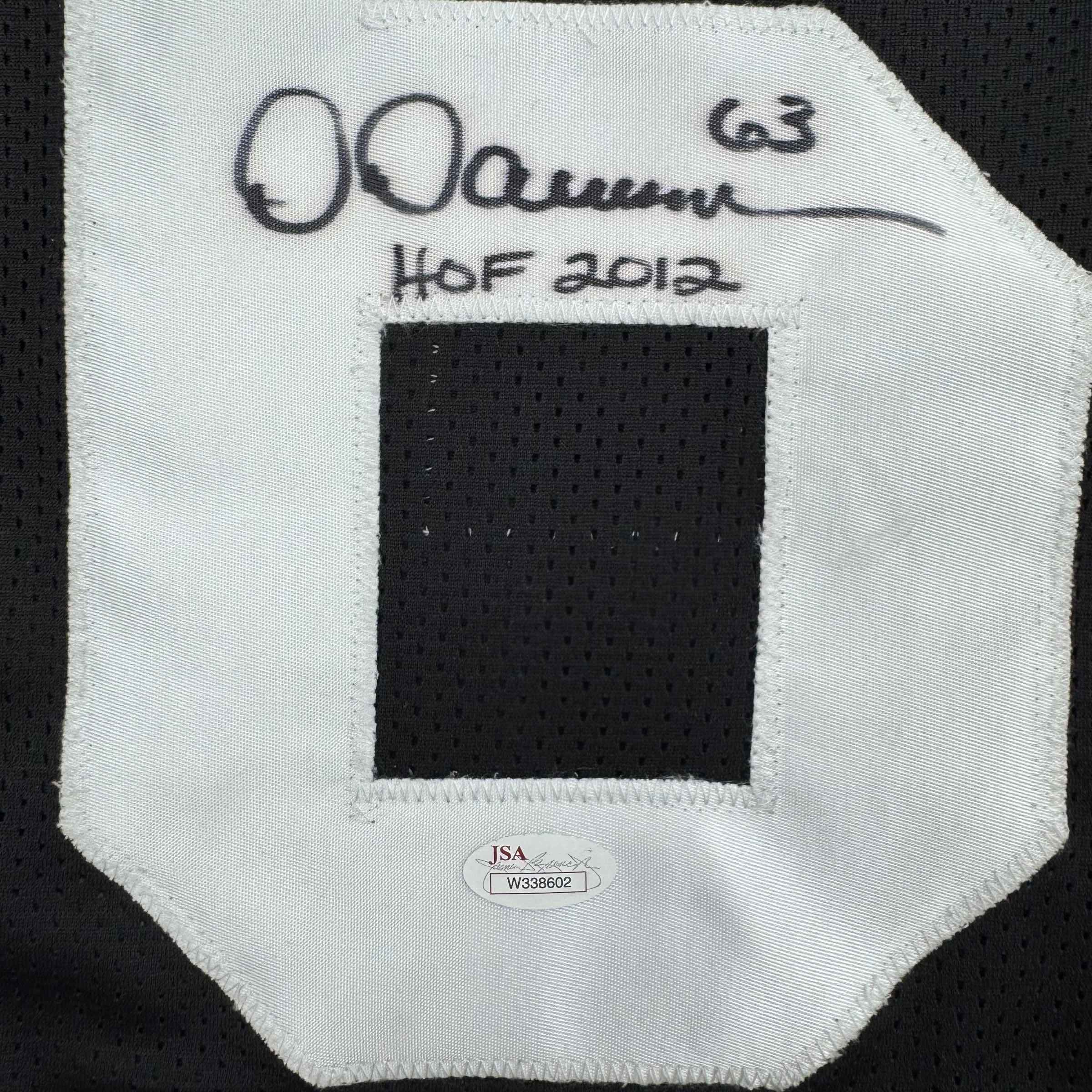 Autographed/Signed Dermontti Dawson HOF 12 Pittsburgh Black Football Jersey JSA COA