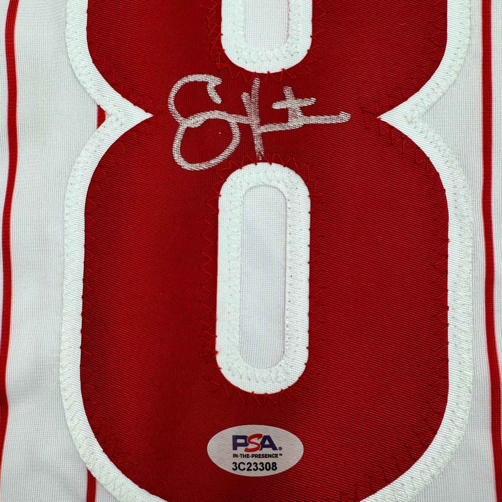 Autographed/Signed Shane Victorino Philadelphia Pinstripe Baseball Jersey PSA COA