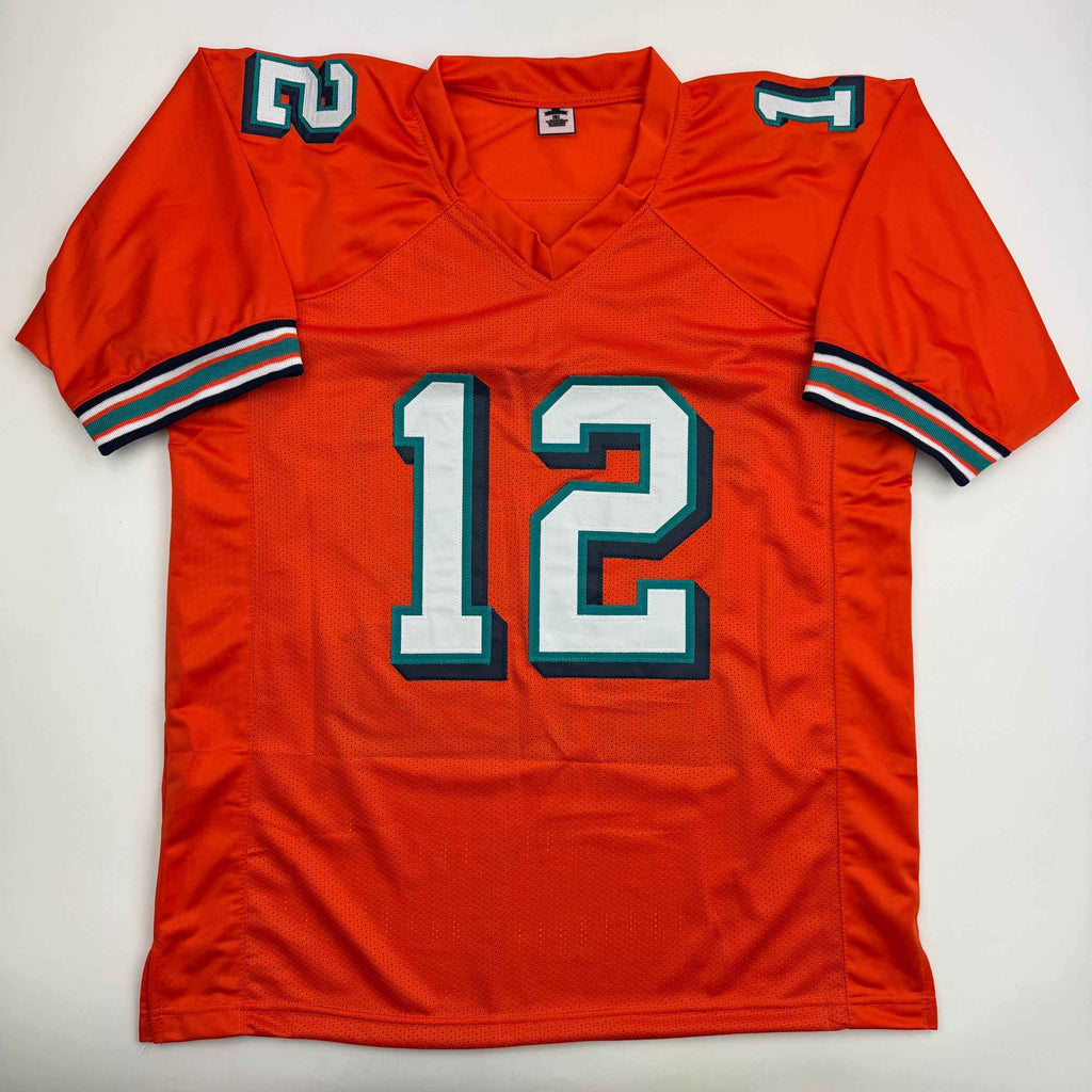 Autographed/Signed Bob Griese Miami Orange Football Jersey JSA COA